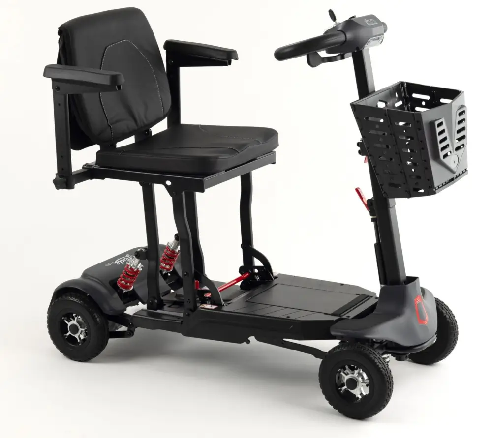 Genie Auto mobility scooter unfolded and ready to ride