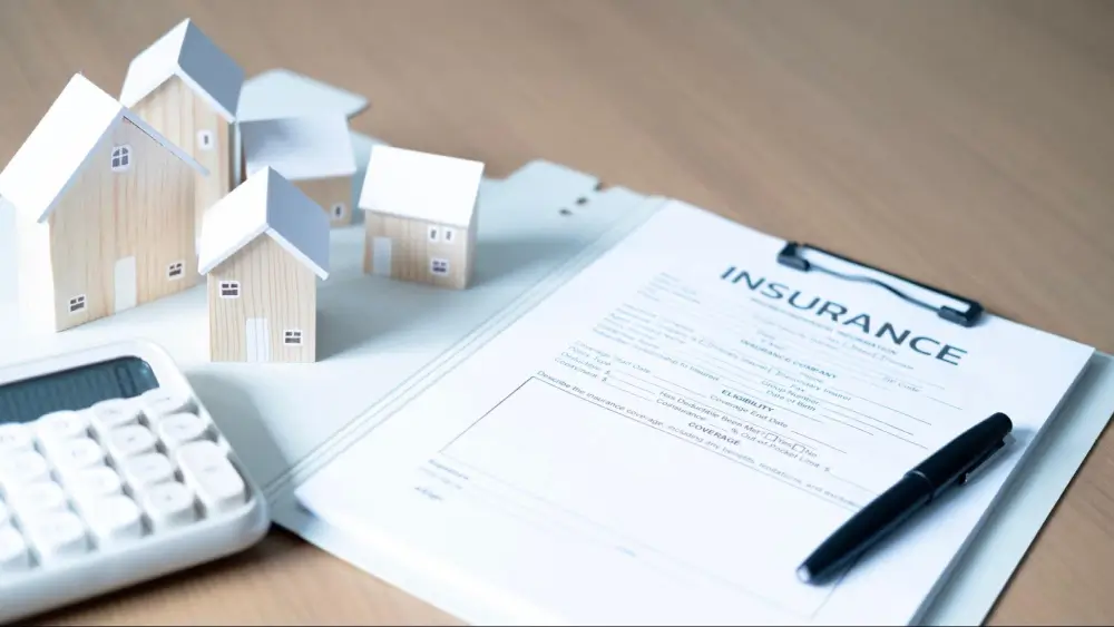 Homeowners insurance form on a clipboard