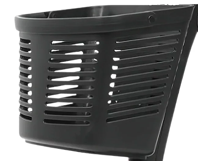 thumbnail image 2 of Large Capacity Mobility Scooter Basket - Front Mount Plastic Basket With Screws, Replacement Storage Accessory 2 of 4