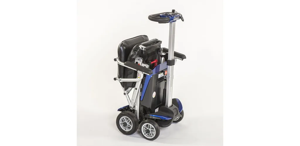 Fully folded Smarti PLUS mobility scooter