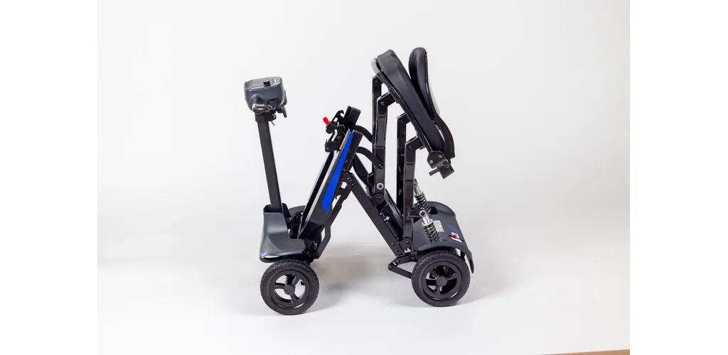 Part folded Supa Carbon Lite mobility scooter