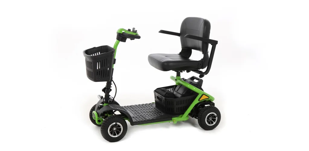 Lime green Mini 4 mobility scooter
