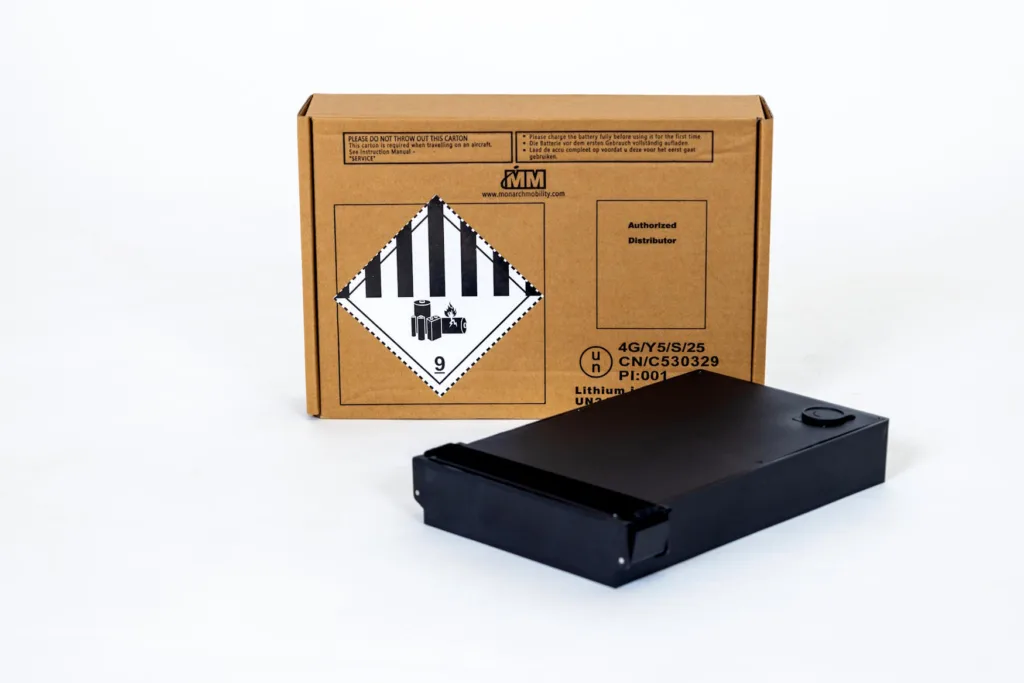 lithium battery for mobility scooter with box behind