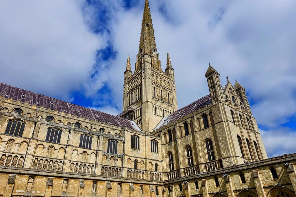 Looking up at Norwich Cathedral