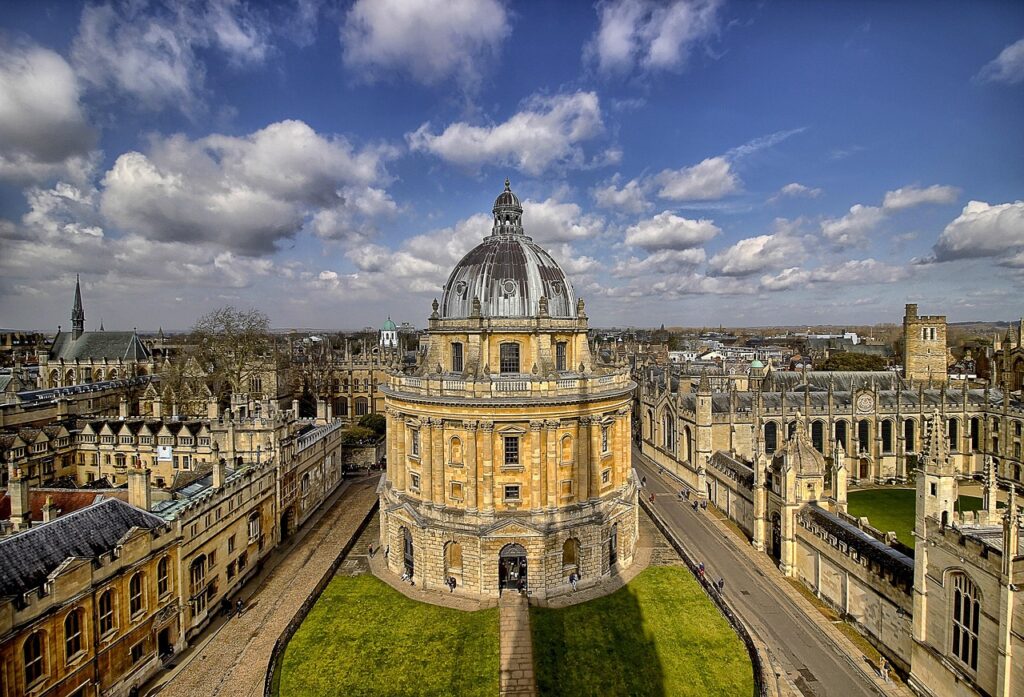Birds eye view of the Bodleian Library in Oxford