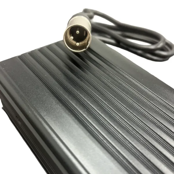 8AH Lead Acid Battery Charger for Mobility Scooters - close up of the pin adaptor